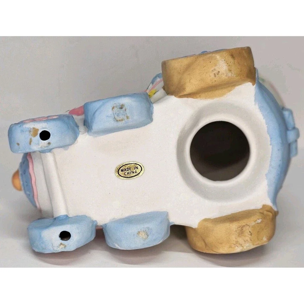 Hand Painted Easter Egg Train 3 Piece Set, Hand Painted Porcelain - Vtg‎